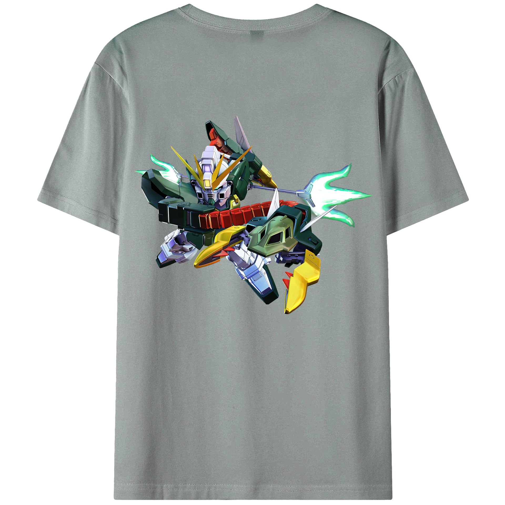 （画像用） 機動戦士ガンダム Mobile Suit Gundam 綿100％ メンズ半袖Tシャツ（バックプリント） 通気性